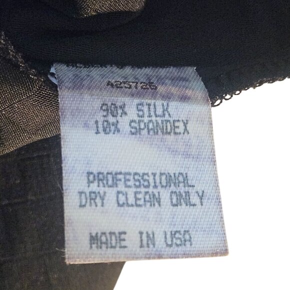 Alberto Makali Womens Black Textured Checkered Pants Size 8 Silk Blend Slim Fit - Picture 7 of 15